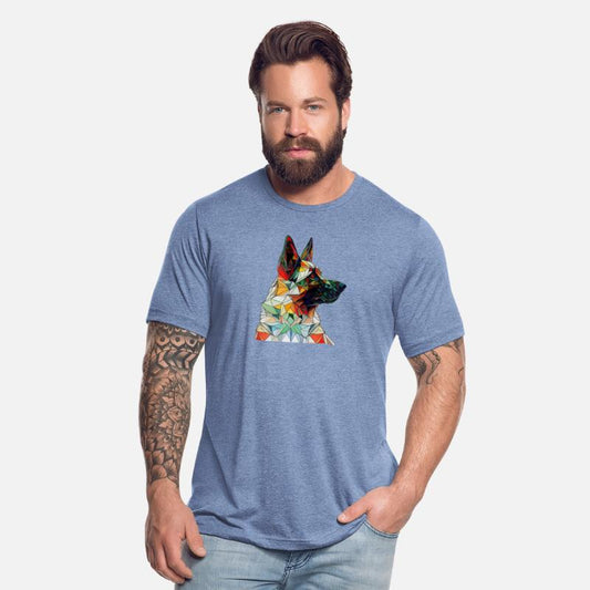 Colorful Origami German Shepherd