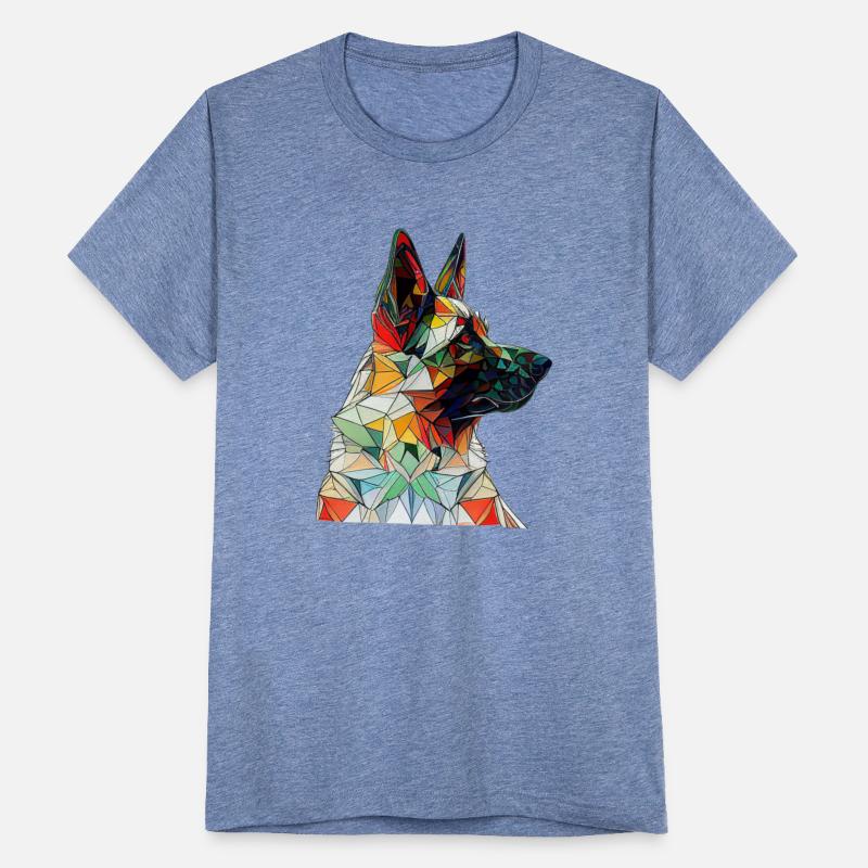 Colorful Origami German Shepherd