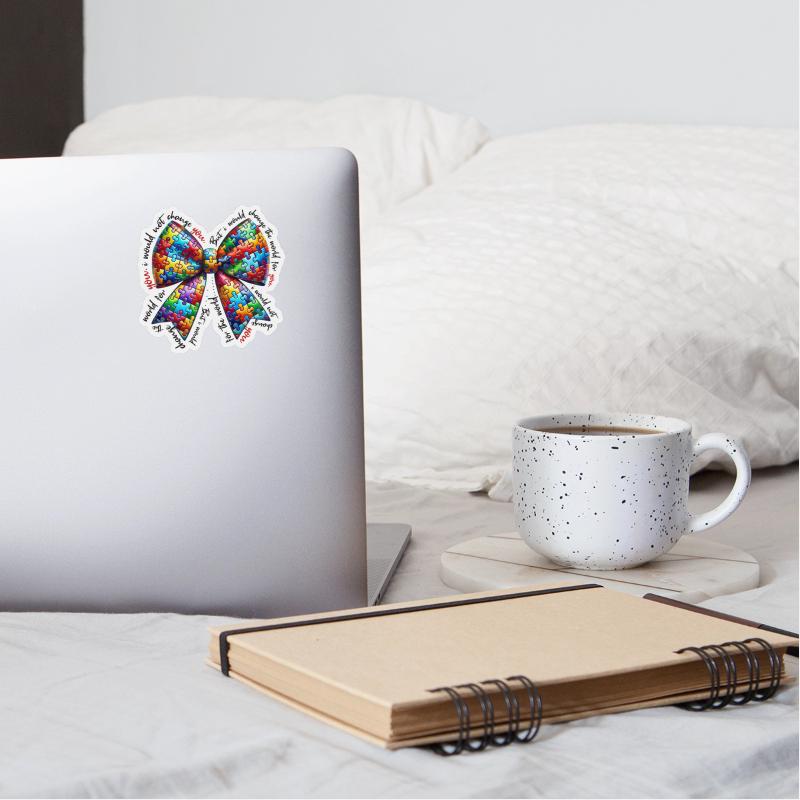 Colorful Puzzle Bow Autism Awareness