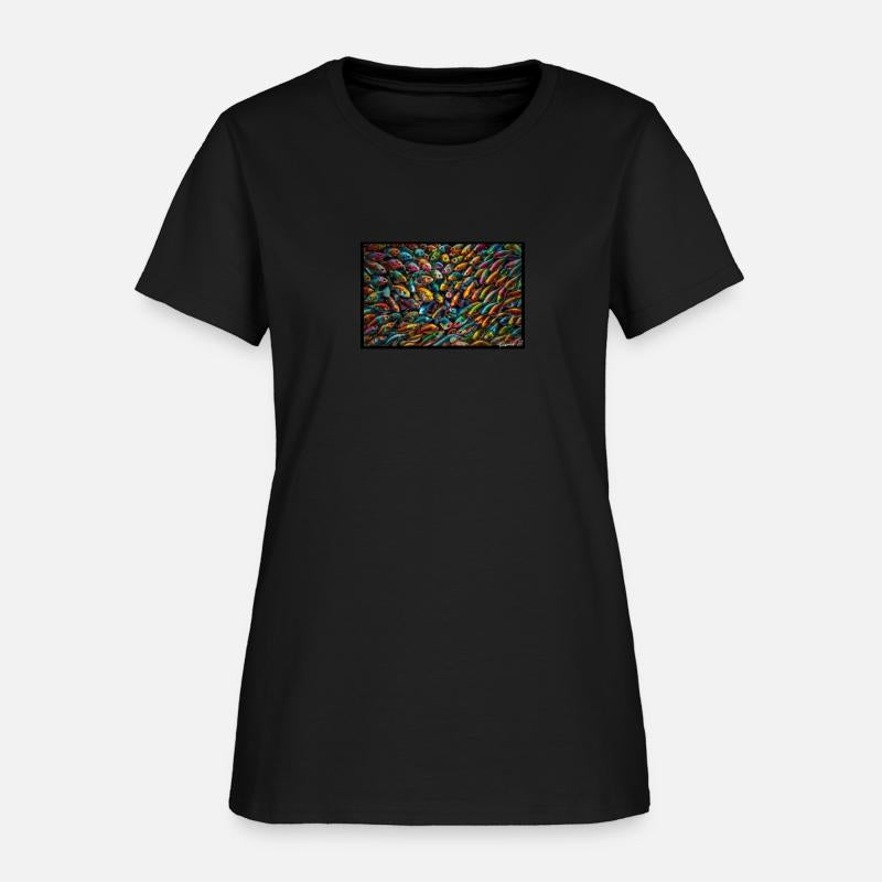Colorful swarm of swimming together Digital Art