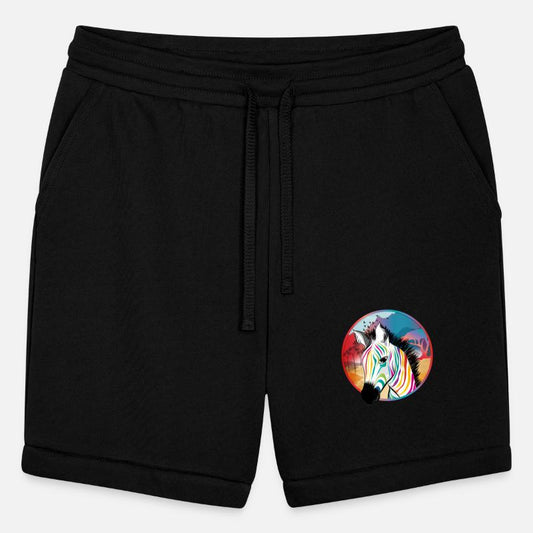 Colorful Zebra in Front of a Colorful Savannah