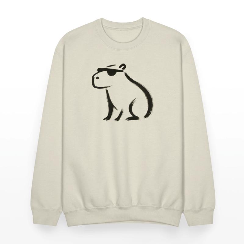 Cool Capybara – Minimalist Ink Animal Design