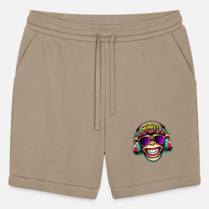 Cool DJ Monkey Headphones Colorful Retro Style