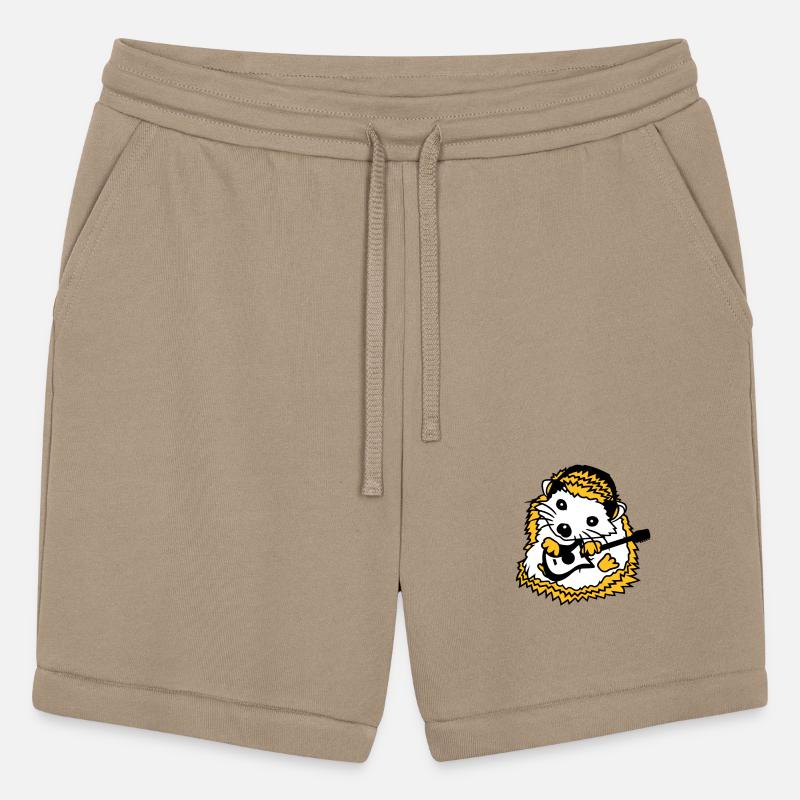 Cool Sitting Hedgehog Plays Guitar Music Guitarist