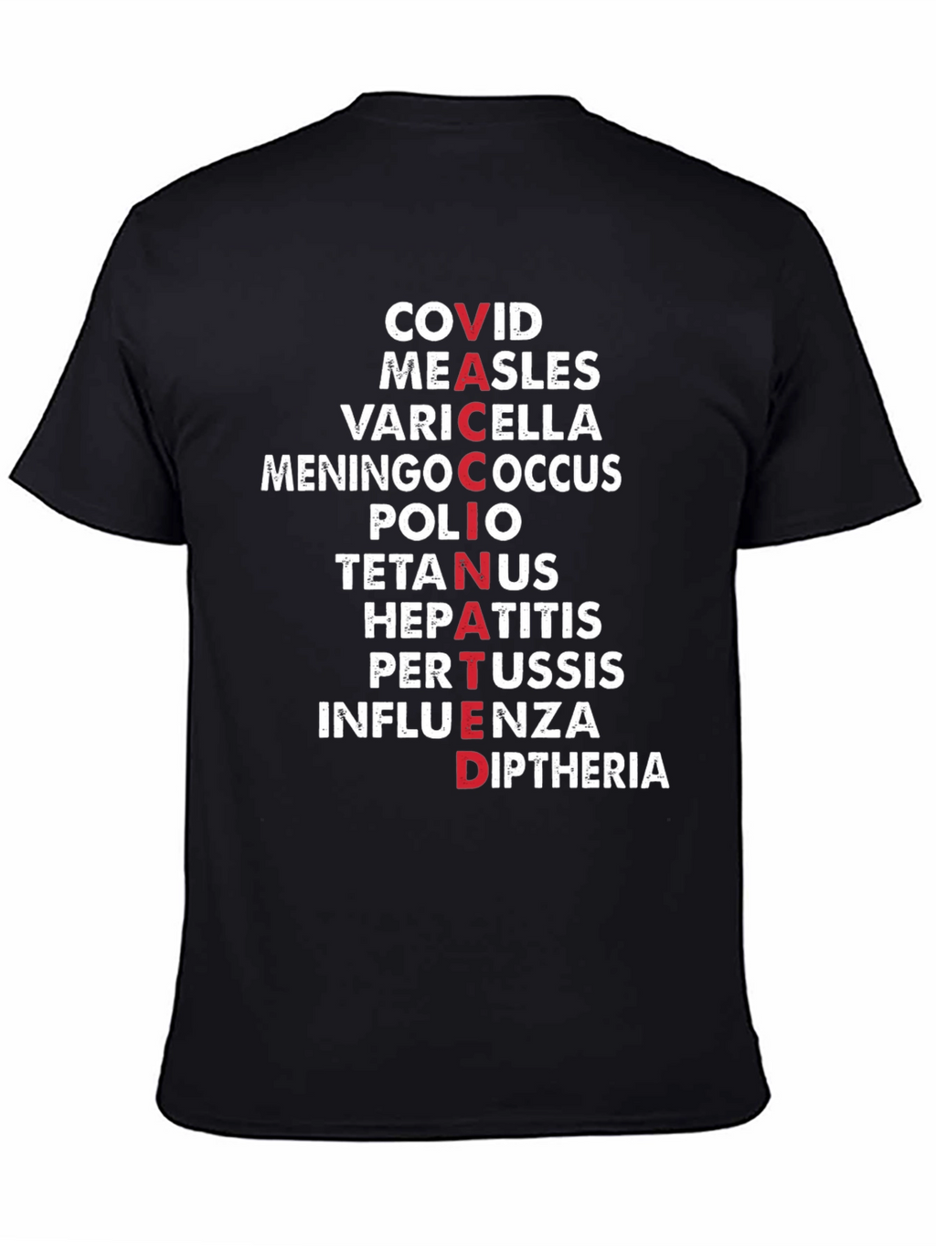 Vaccinated Diseases Graphic T-Shirt