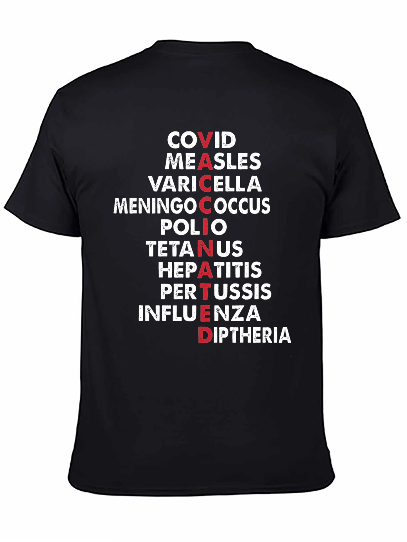 Vaccinated Diseases Graphic T-Shirt