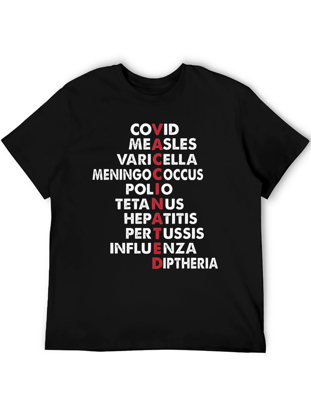 Vaccinated Diseases Graphic T-Shirt