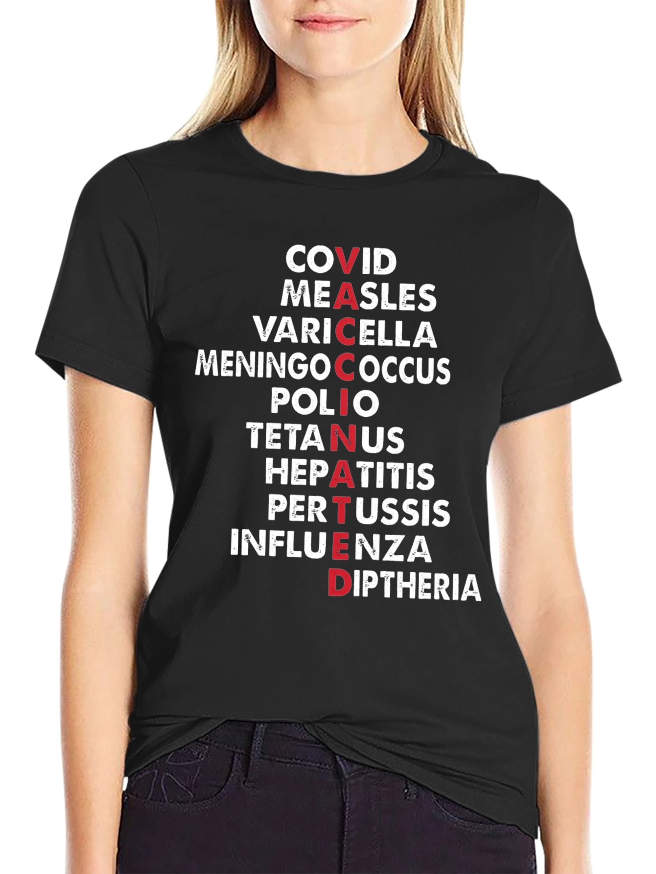 Vaccinated Diseases Graphic T-Shirt