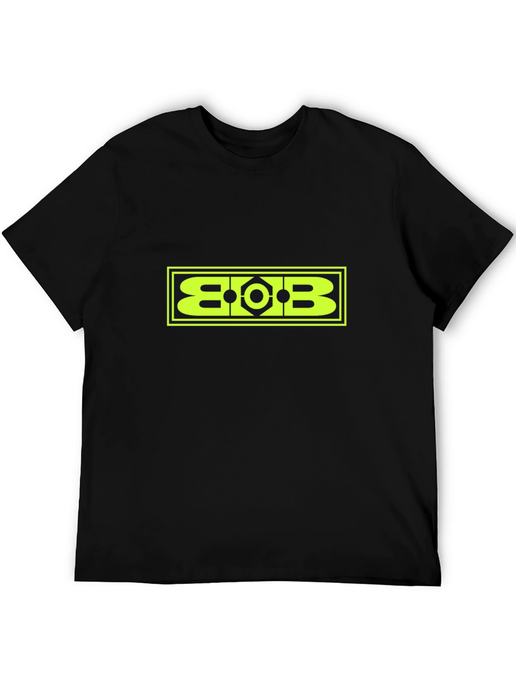 Geometric BOB Graphic Tee - Bold Black T-Shirt