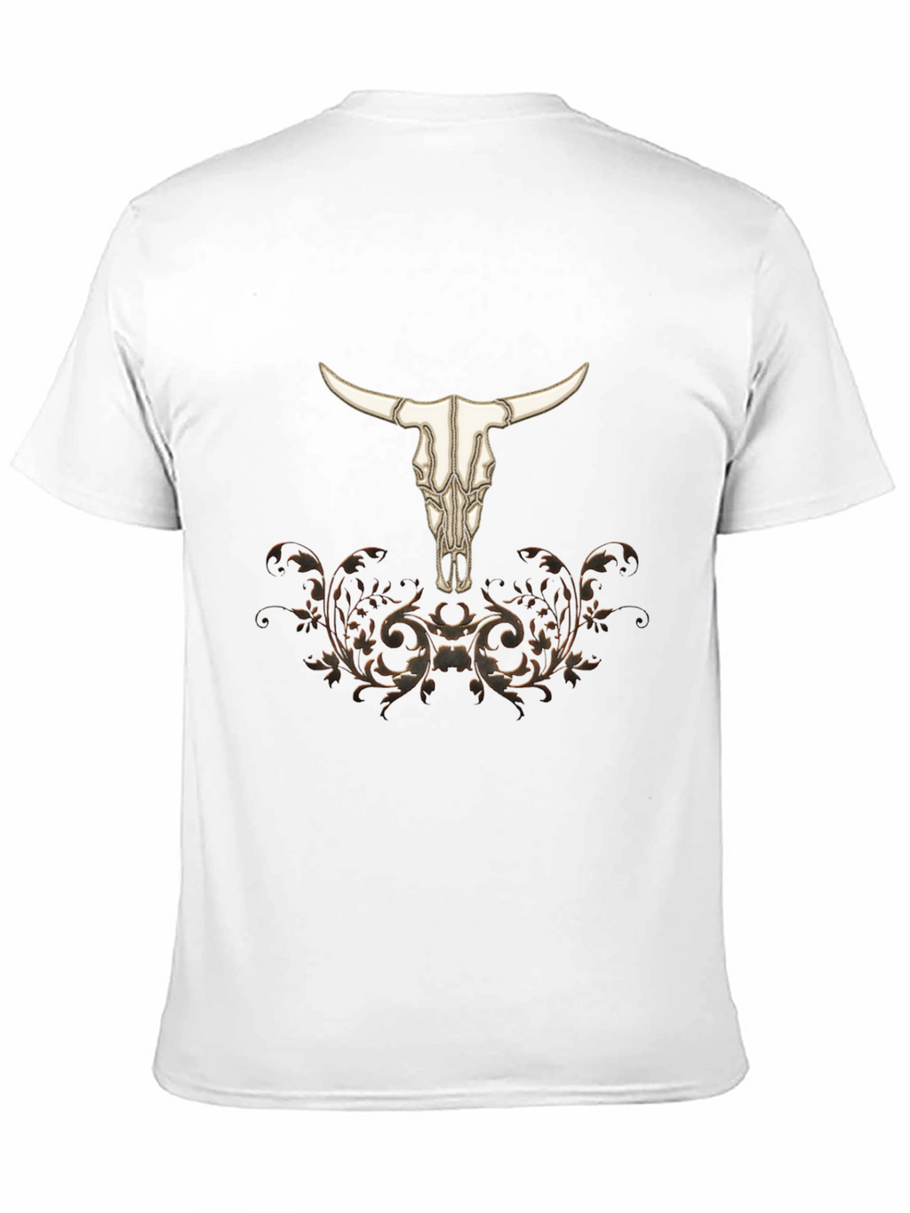 Western Bull Skull Graphic Tee - Black