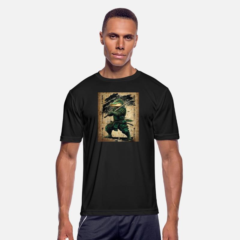 Crocodile Samurai Warrior - Japanese Ink Style