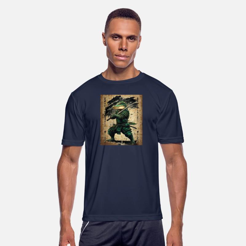 Crocodile Samurai Warrior - Japanese Ink Style