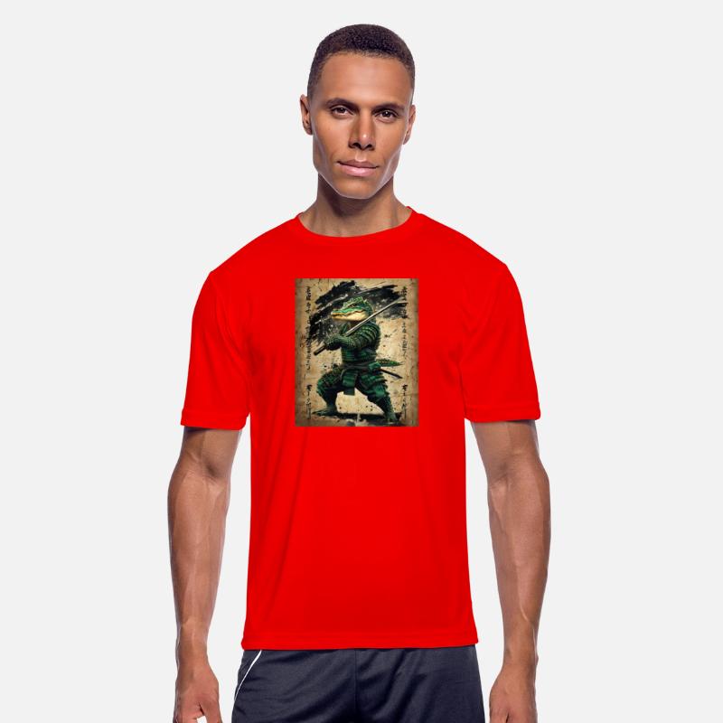 Crocodile Samurai Warrior - Japanese Ink Style