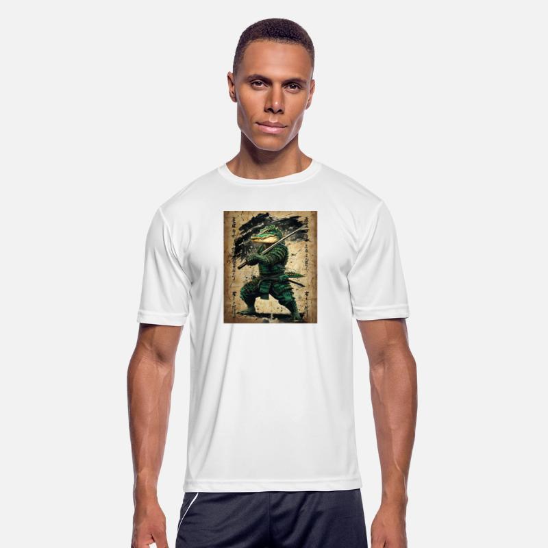 Crocodile Samurai Warrior - Japanese Ink Style