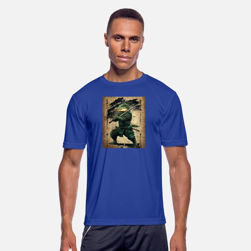 Crocodile Samurai Warrior - Japanese Ink Style