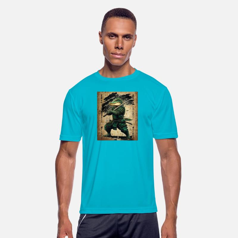 Crocodile Samurai Warrior - Japanese Ink Style