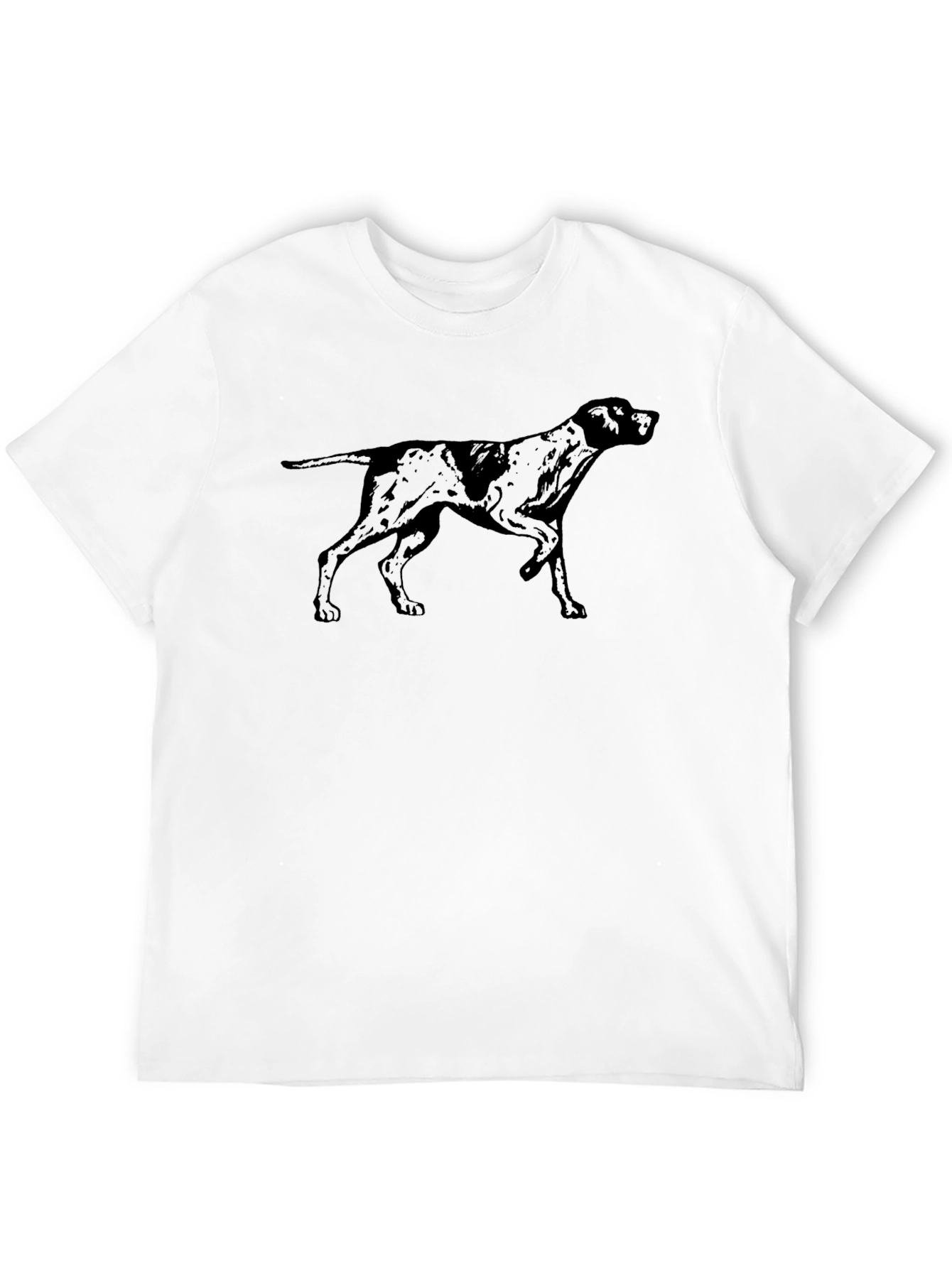 Dog Silhouette Black T-Shirt - Classic Design