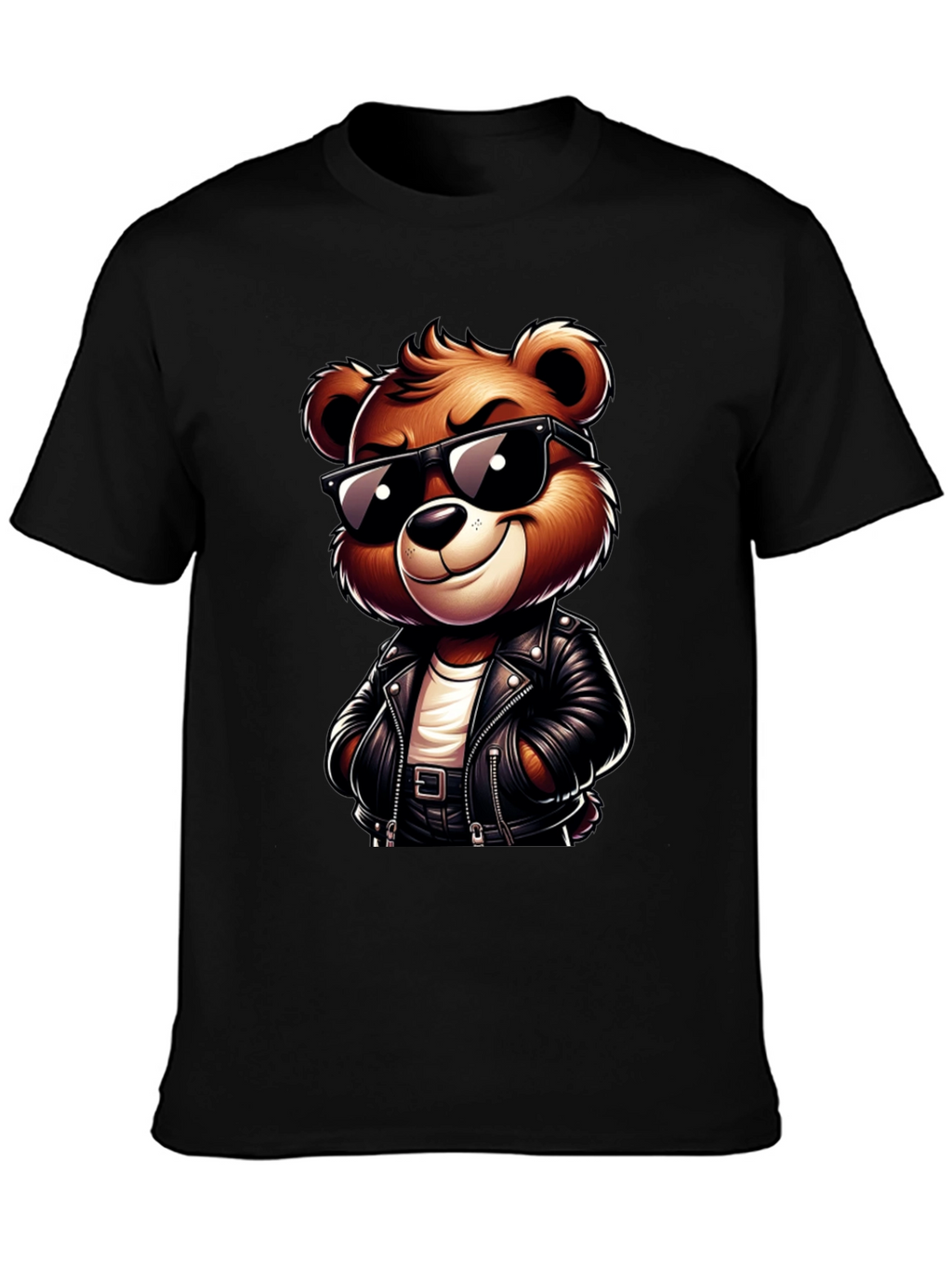 Cool Bear Graphic Tee - Black Casual Shirt