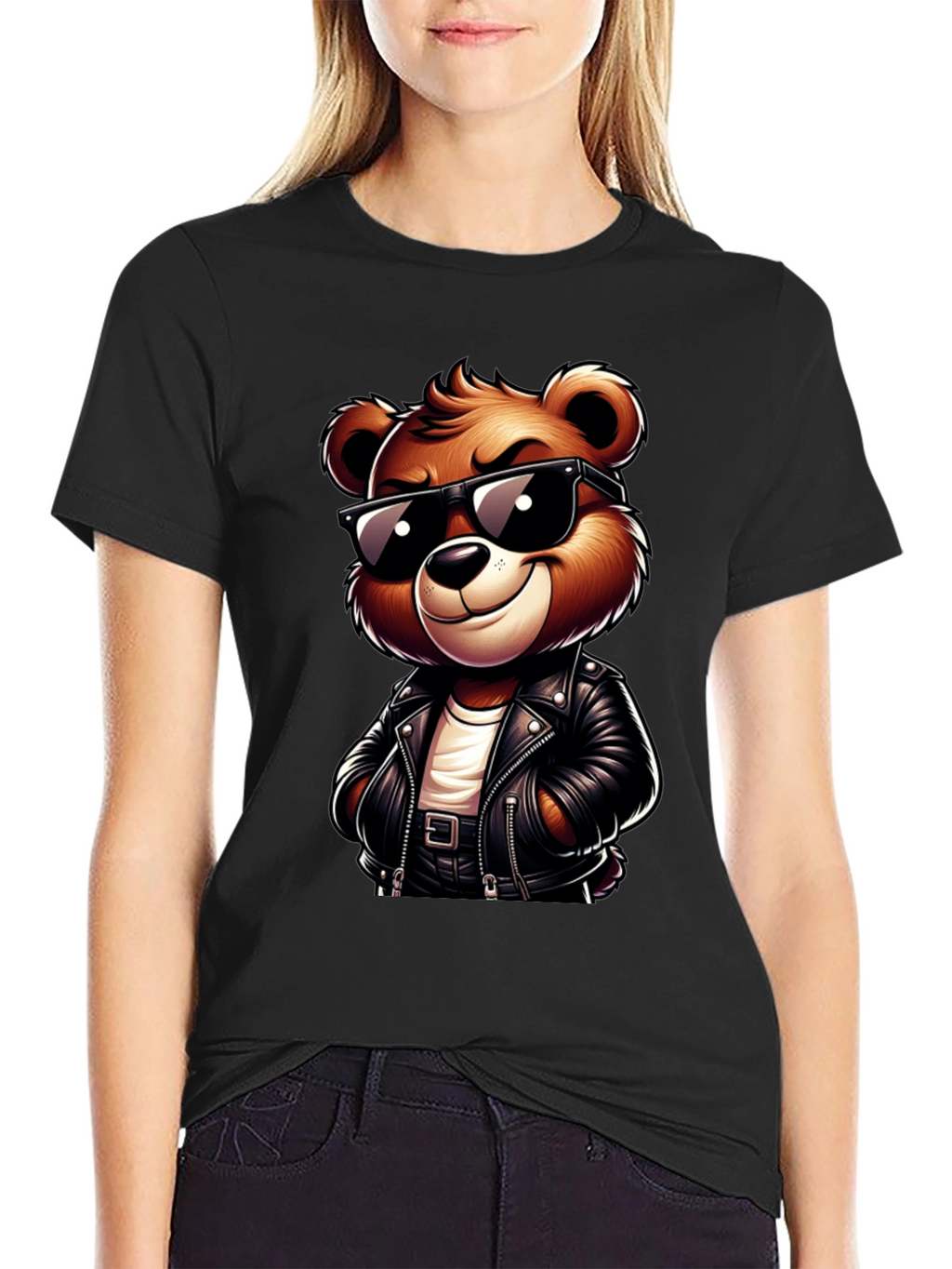 Cool Bear Graphic Tee - Black Casual Shirt