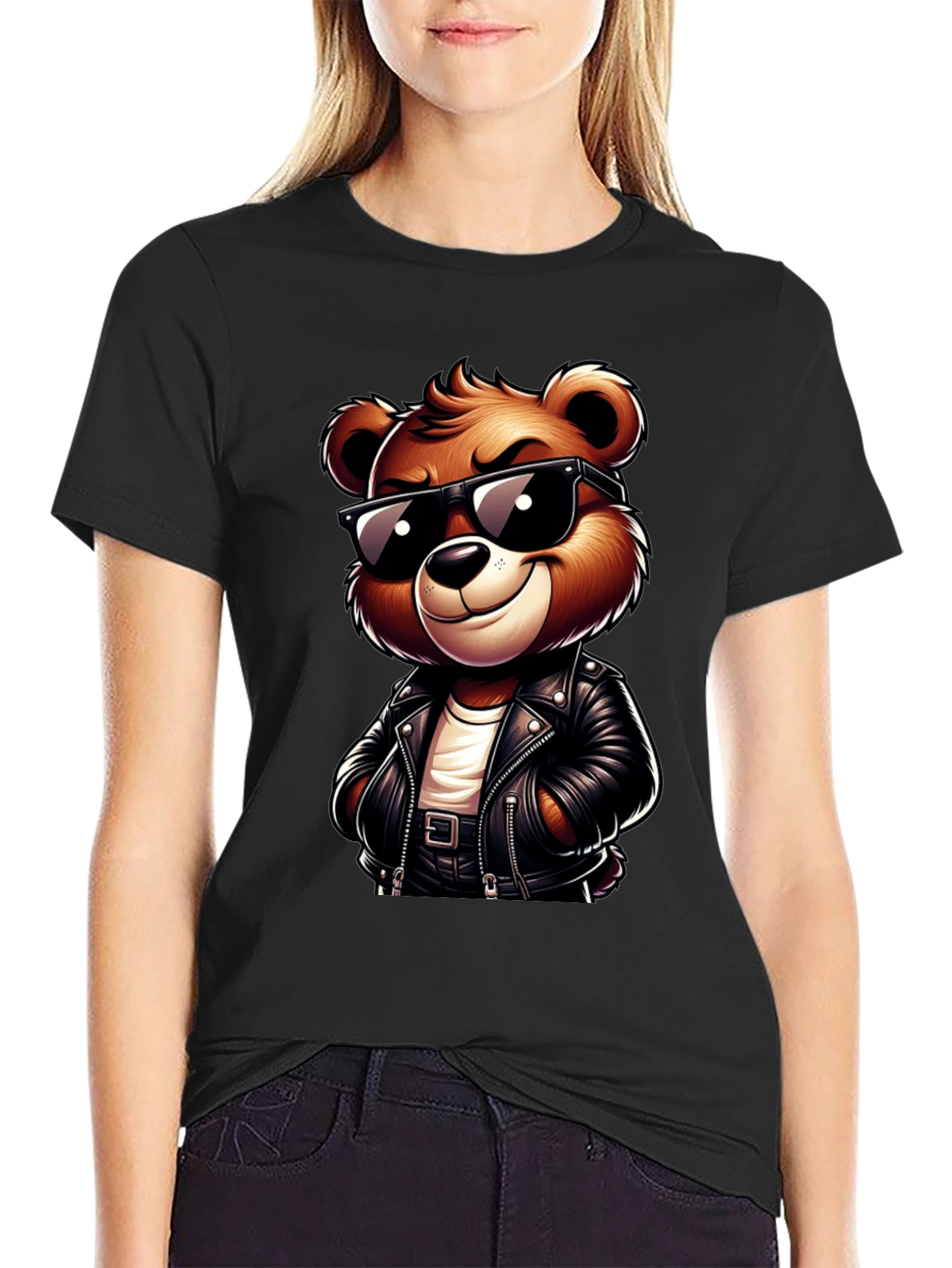 Cool Bear Graphic Tee - Black Casual Shirt