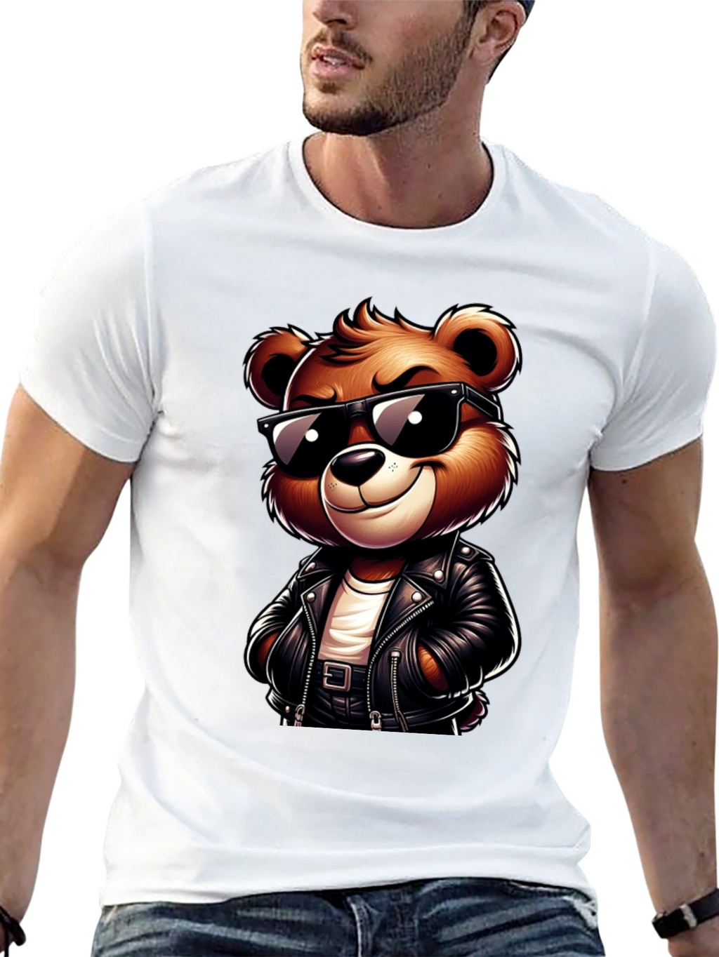 Cool Bear Graphic Tee - Black Casual Shirt