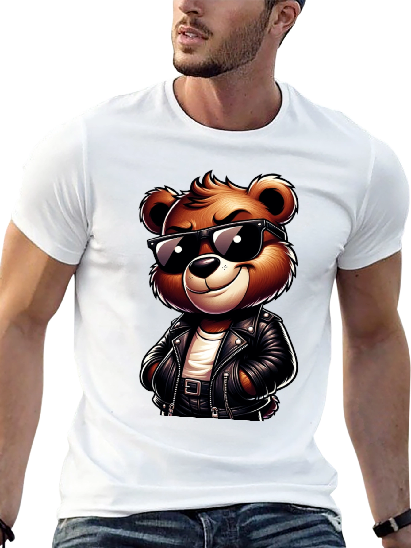 Cool Bear Graphic Tee - Black Casual Shirt