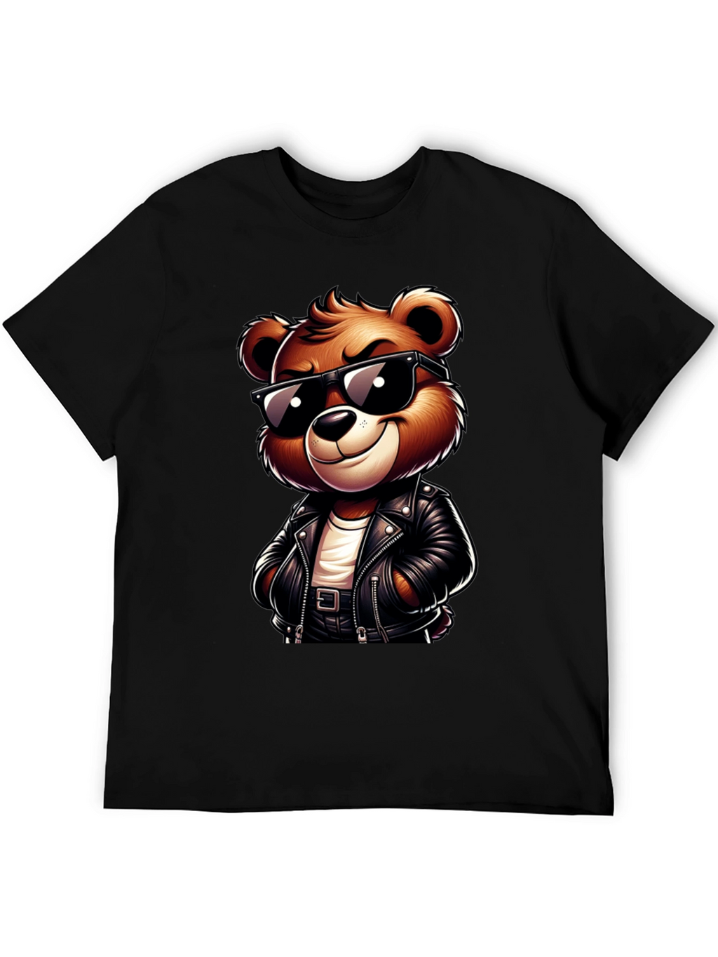 Cool Bear Graphic Tee - Black Casual Shirt