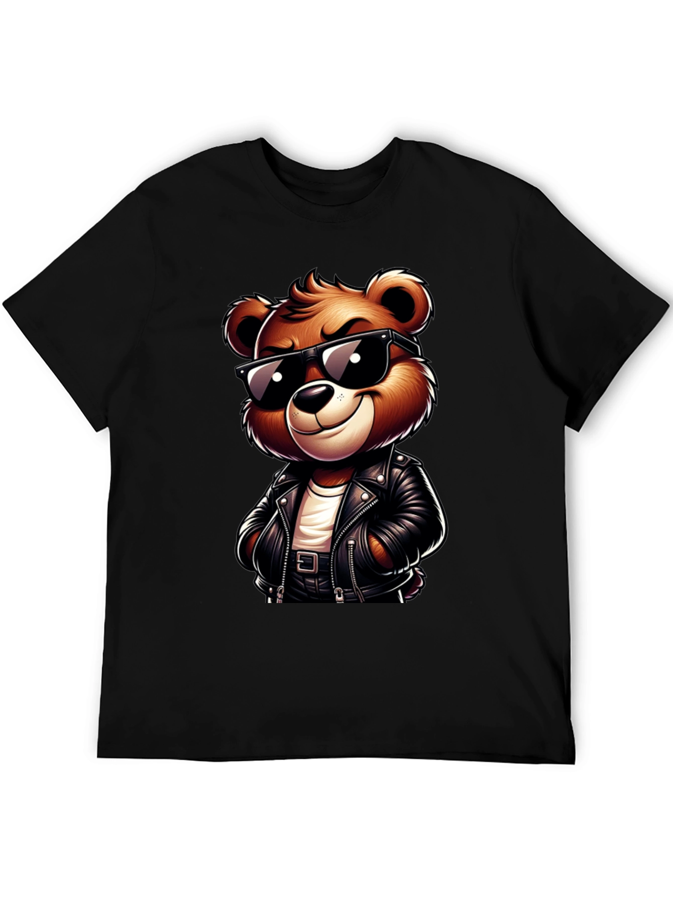 Cool Bear Graphic Tee - Black Casual Shirt