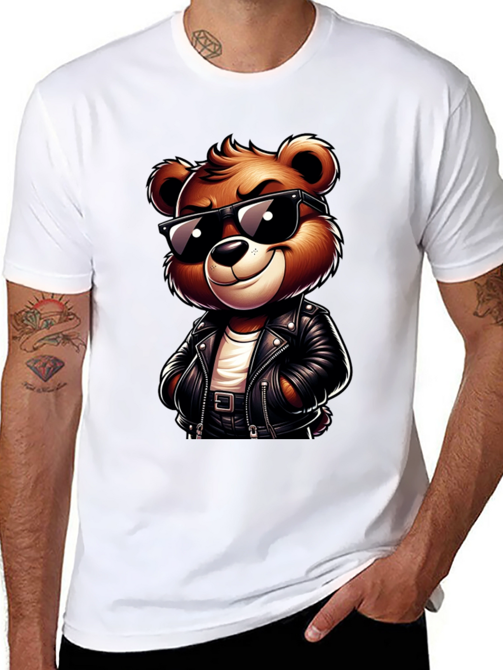 Cool Bear Graphic Tee - Black Casual Shirt