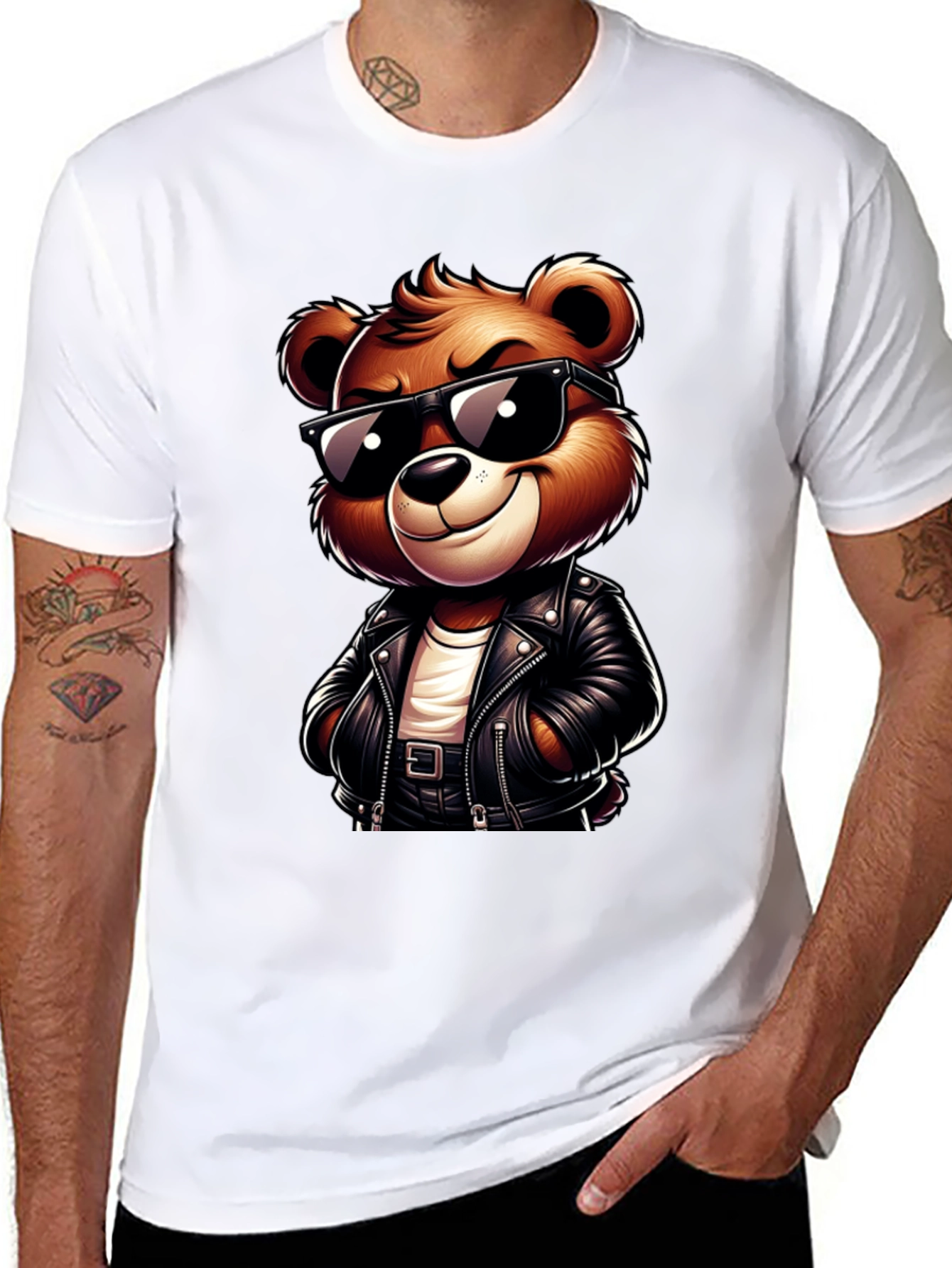 Cool Bear Graphic Tee - Black Casual Shirt