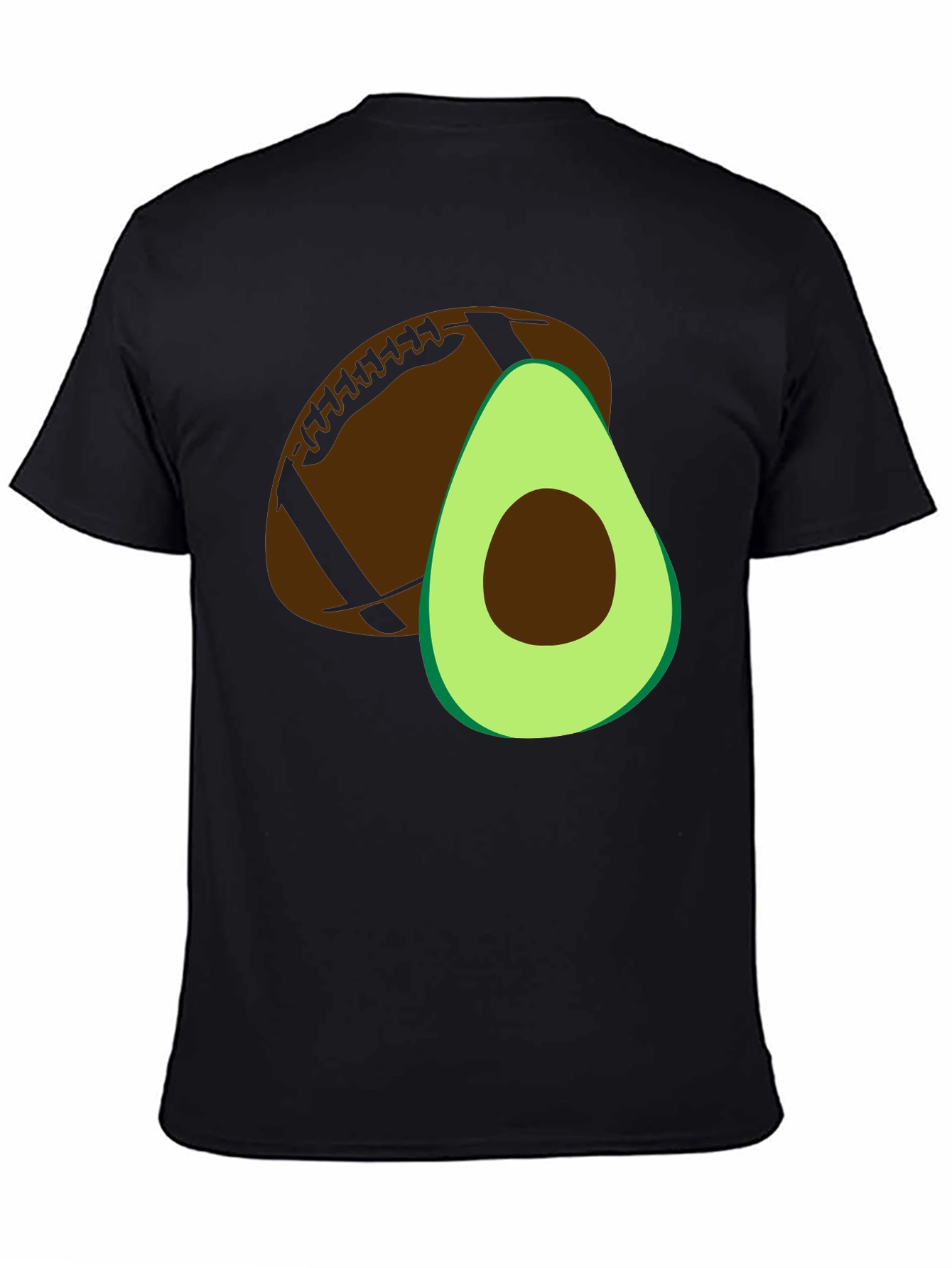 Avocado Football Graphic Tee - Casual Mens T-Shirt