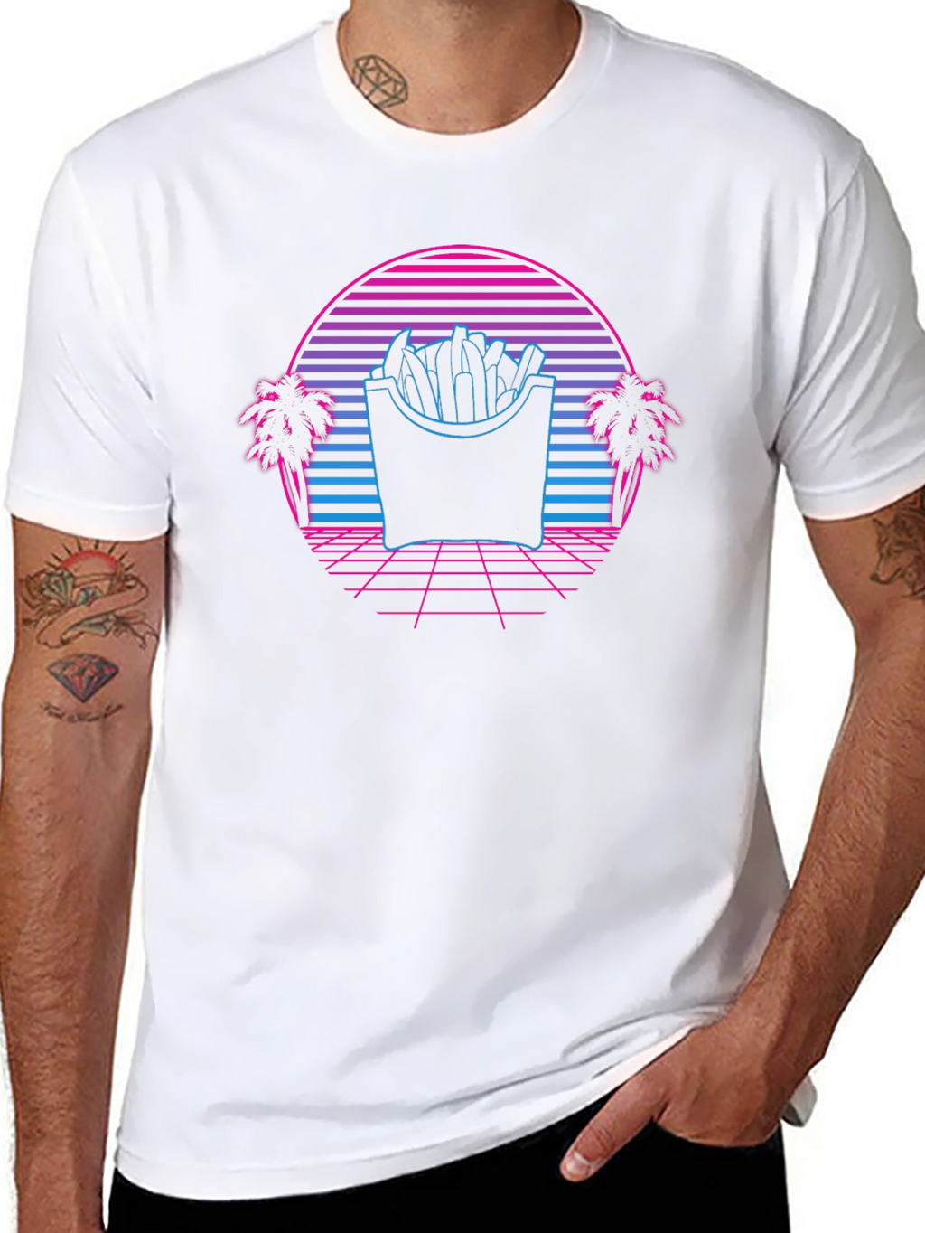 Retro Fries T-Shirt - Synthwave Graphic Tee