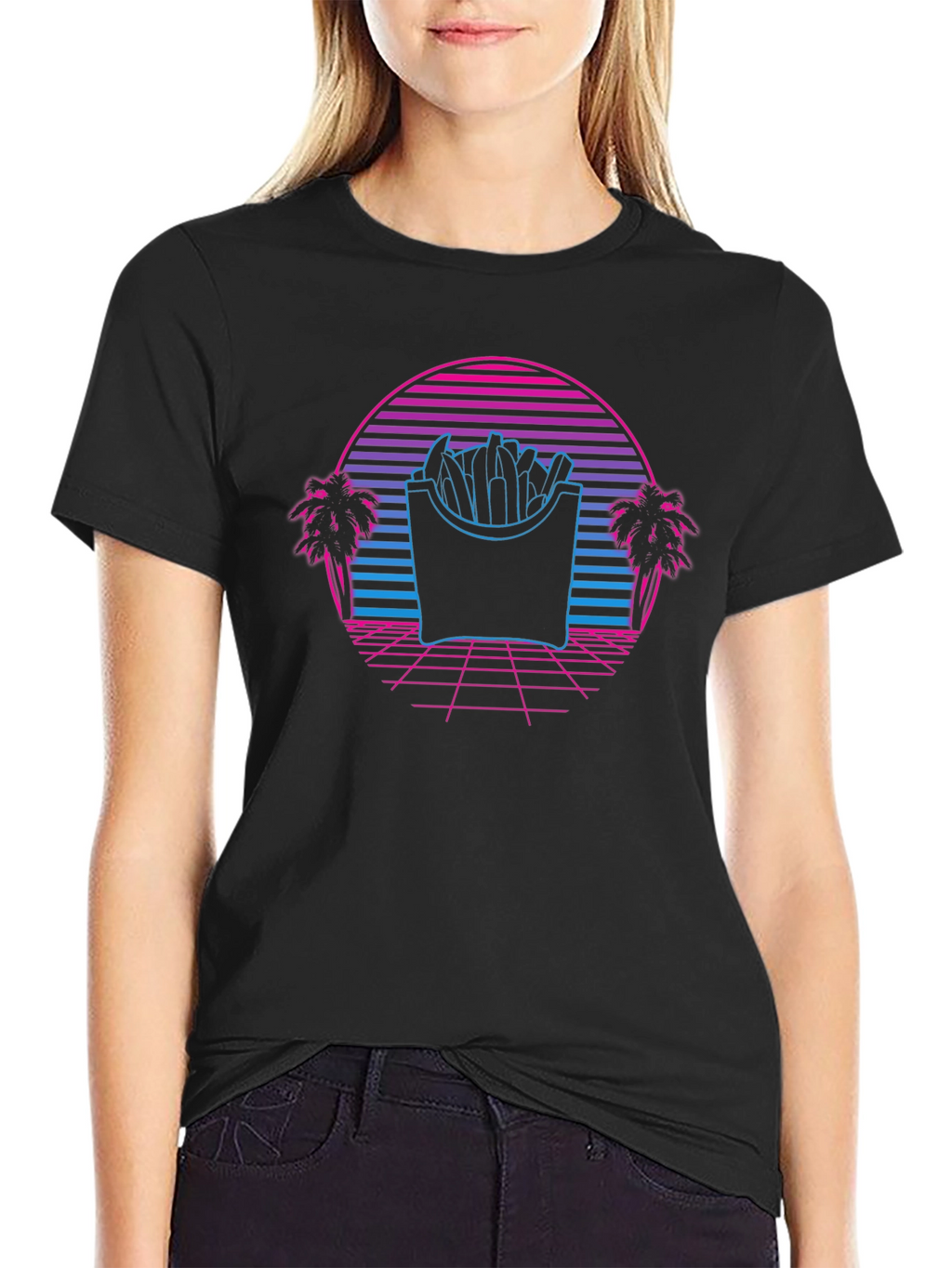 Retro Fries T-Shirt - Synthwave Graphic Tee