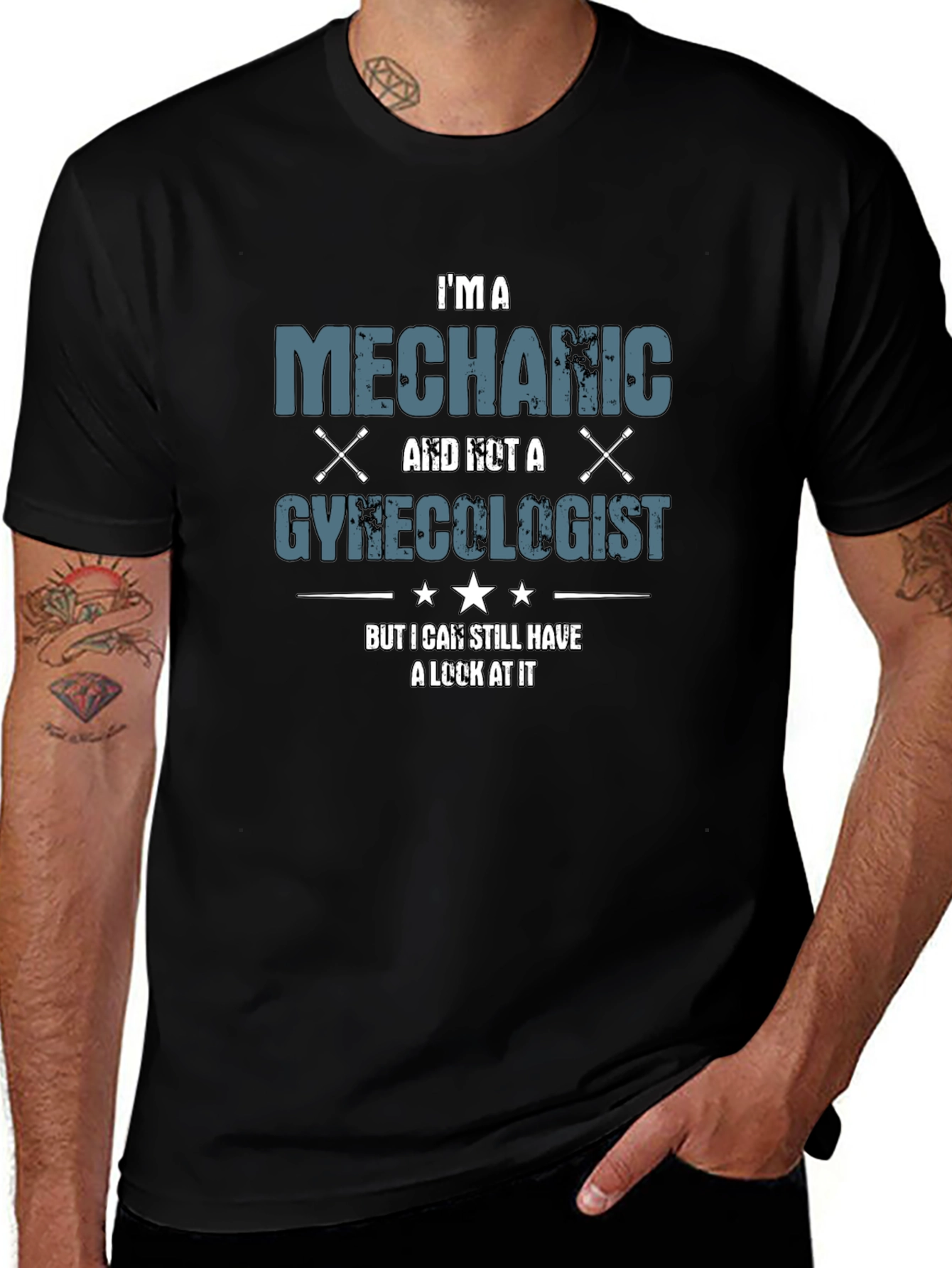 Mechanic Funny T-Shirt - Im A Mechanic Not A Gynecologist
