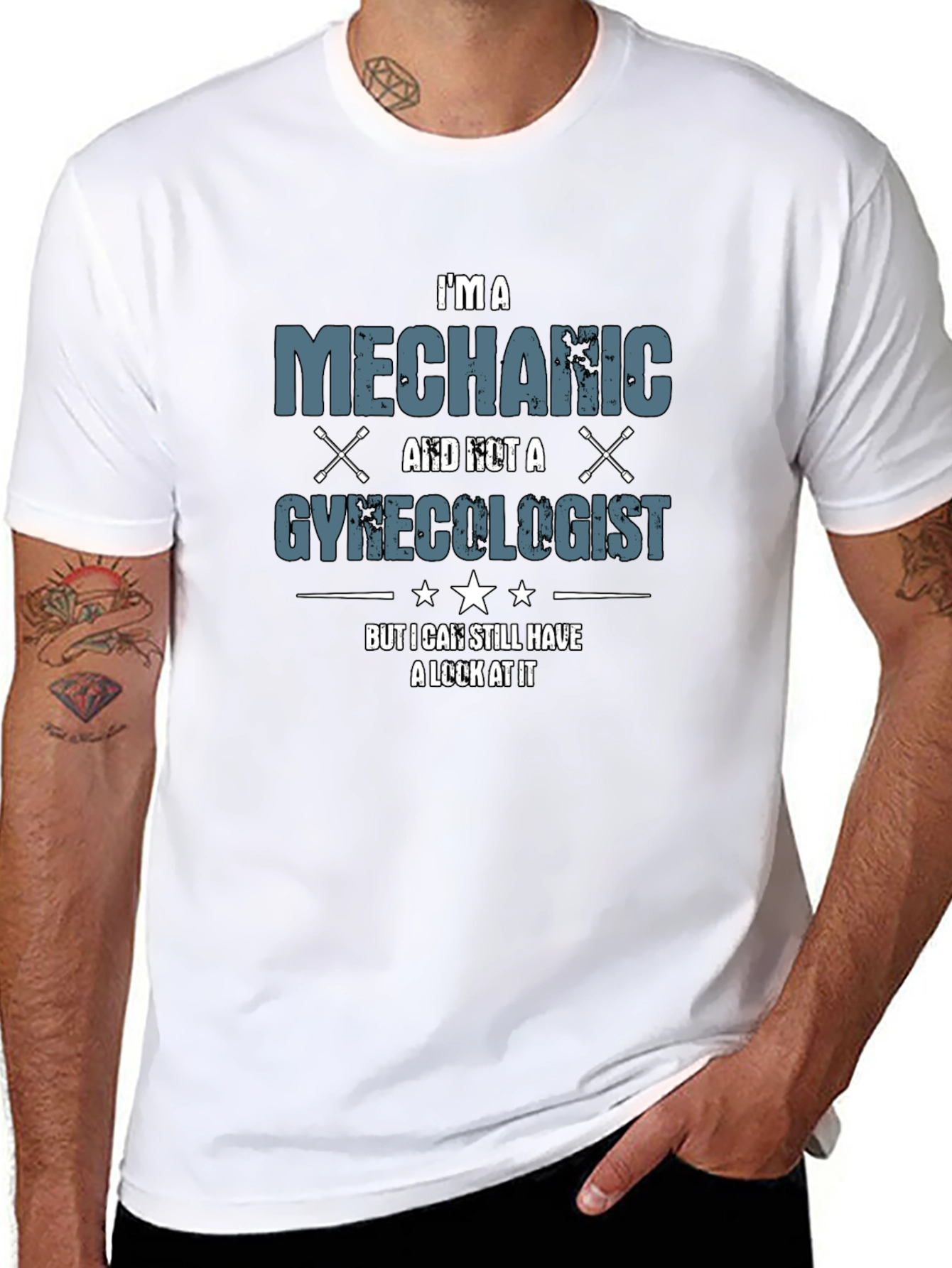 Mechanic Funny T-Shirt - Im A Mechanic Not A Gynecologist