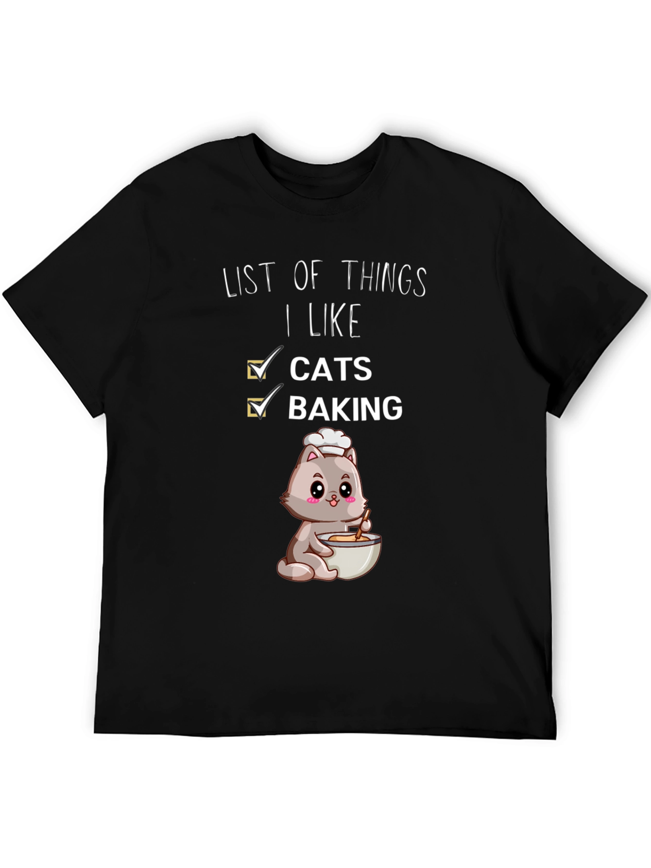 Cats and Baking T-Shirt - Cute Cartoon Cat Baker Tee