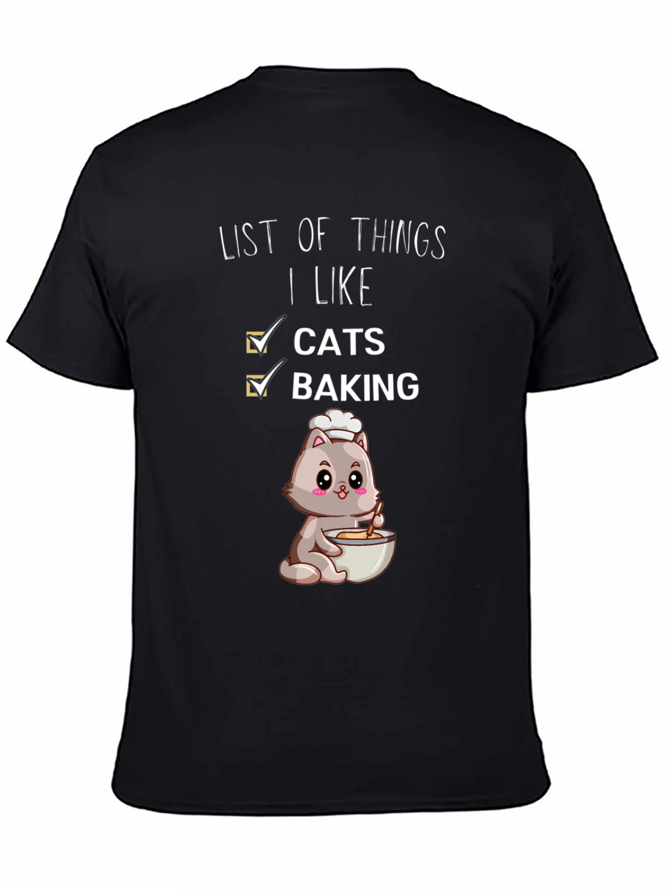Cats and Baking T-Shirt - Cute Cartoon Cat Baker Tee