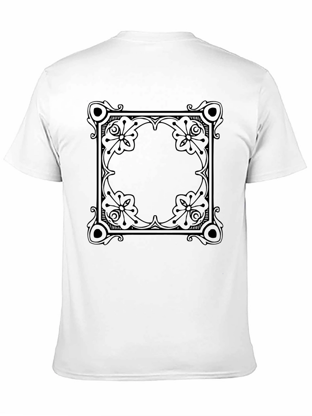 Floral Ornament Black Tee