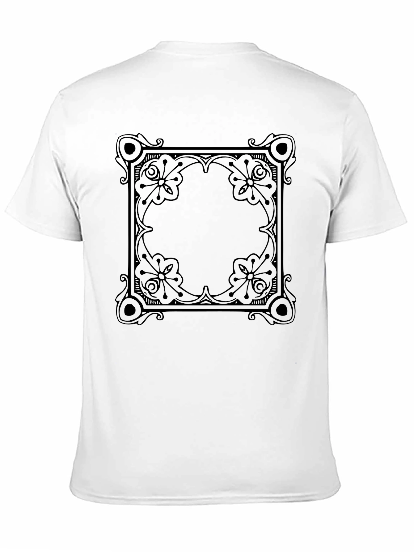 Floral Ornament Black Tee