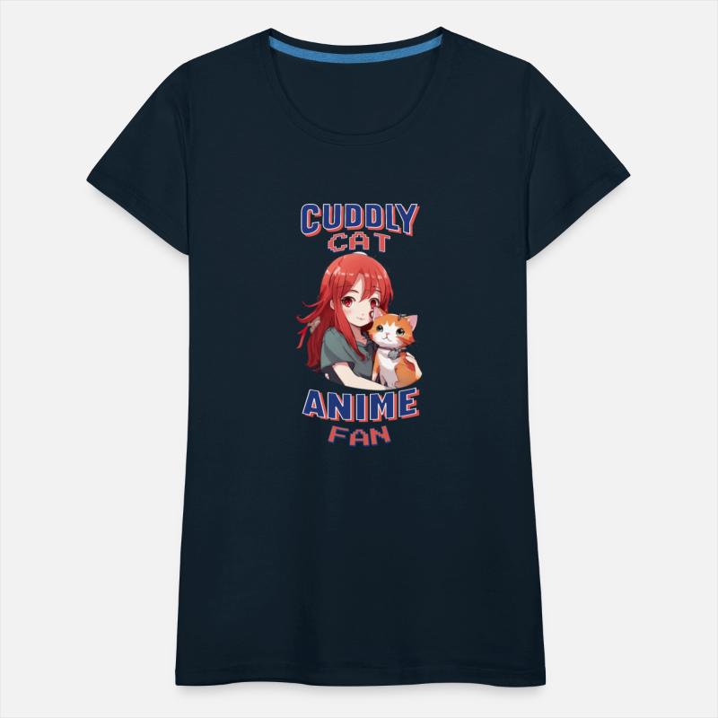 Cuddly cat Anime fan Manga Girl with cute Cat