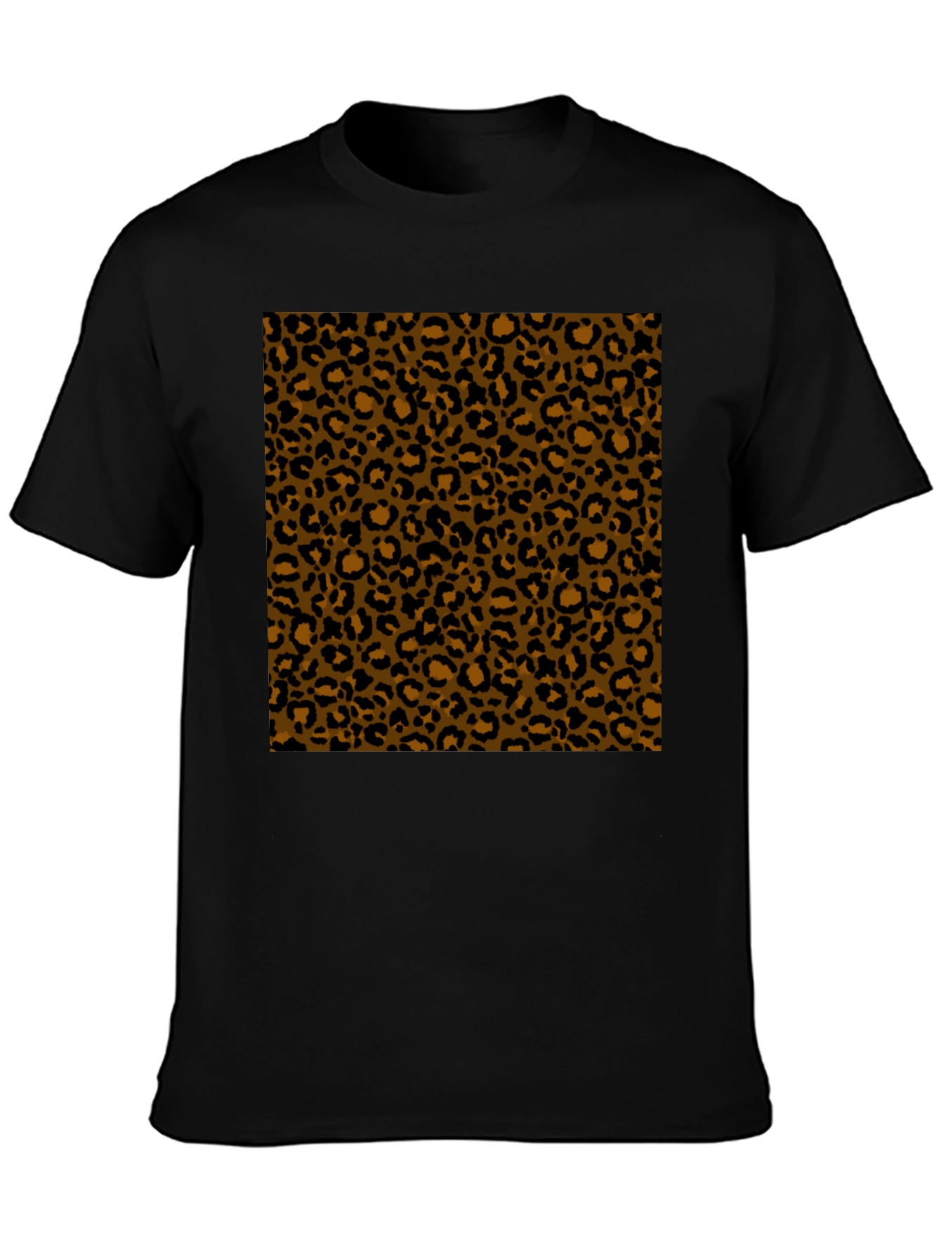 Leopard Print Black T-Shirt - Stylish & Unique Design