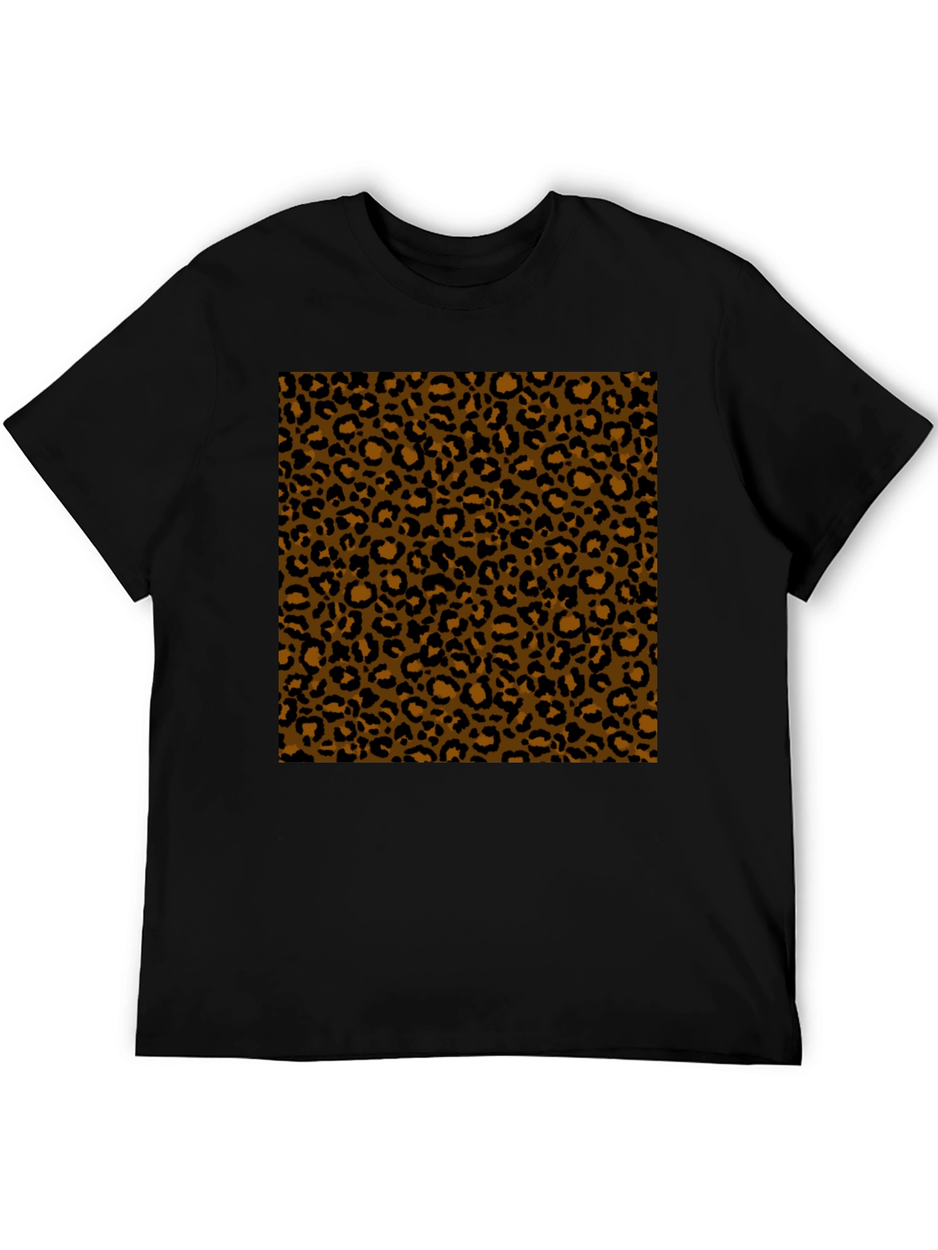 Leopard Print Black T-Shirt - Stylish & Unique Design