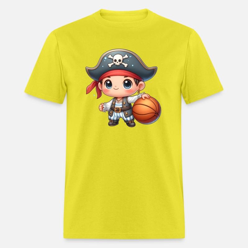 cute baby pirate playing basketball