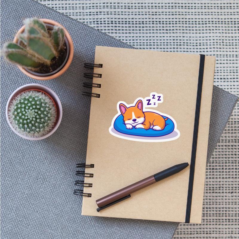 Cute Corgi Dog Sleeping in Peace