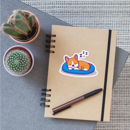 Cute Corgi Dog Sleeping in Peace