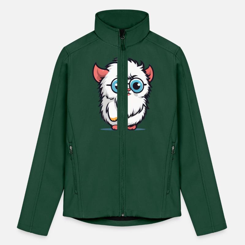 Cute fluffy creature with glasses