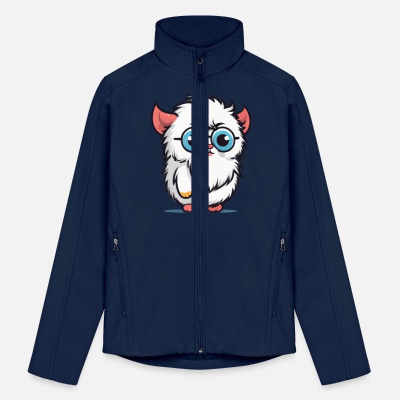 Cute fluffy creature with glasses