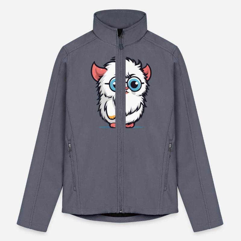 Cute fluffy creature with glasses