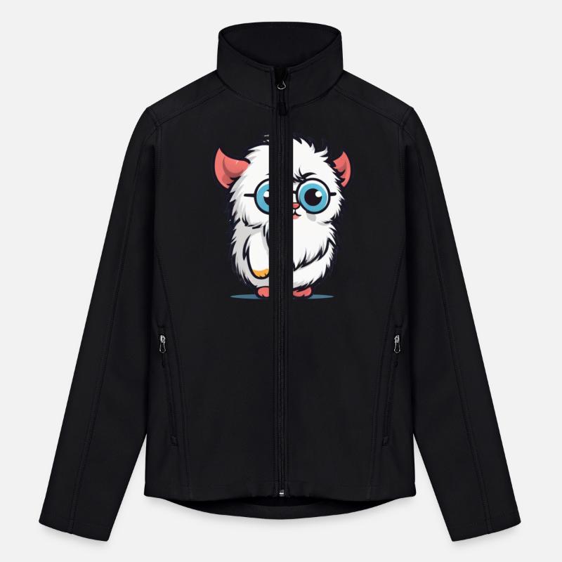 Cute fluffy creature with glasses