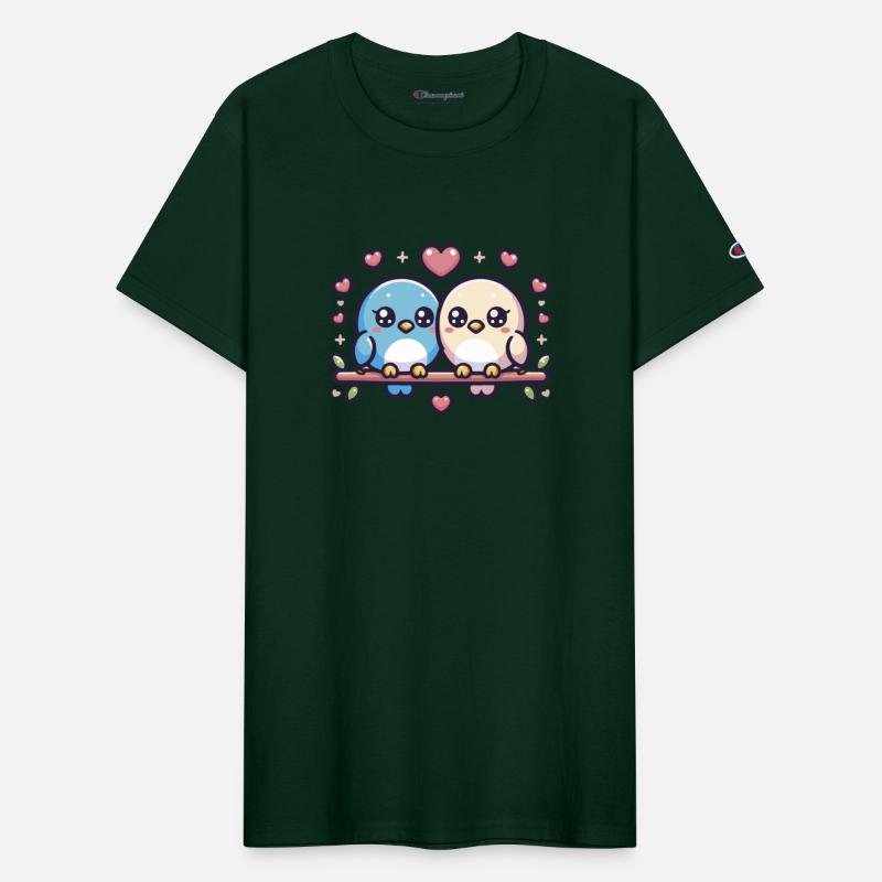 cute lovebirds perched on a branch